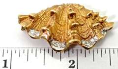 Organic 14K Sea Shell Brooch