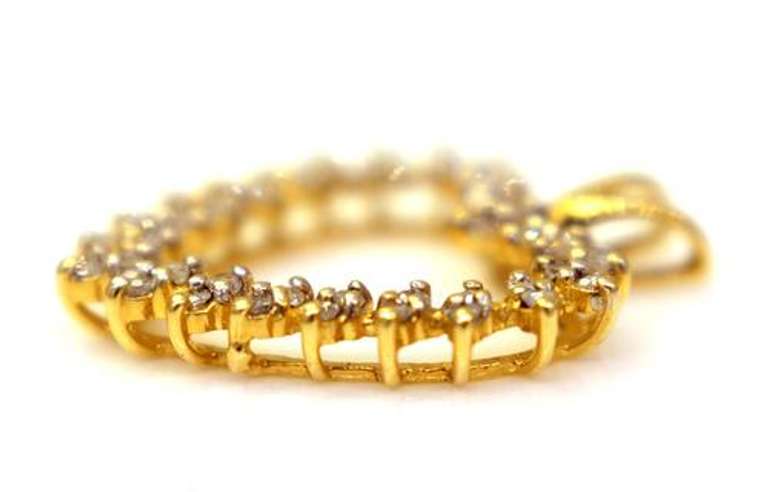 Diamond Heart Pendant in Gold