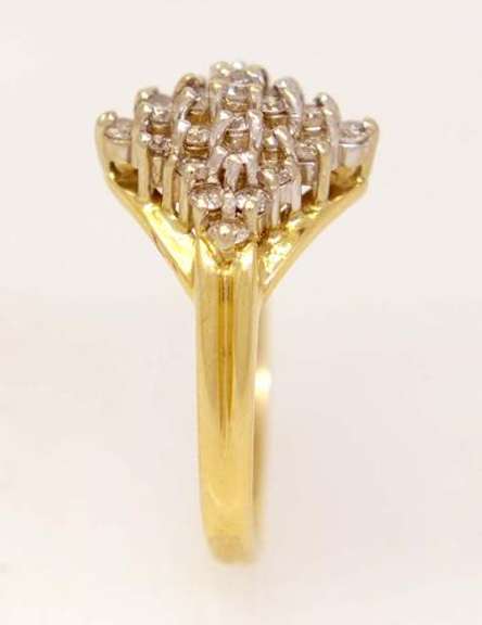 Shimmering Diamond Cluster Ring in Gold, Size 9.75