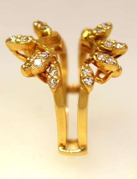 Diamond Contour Ring in Gold, Size 5.5