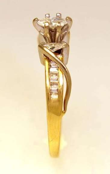 Marquise Diamond Ring in Gold, Size 8.75