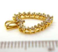 Diamond Heart Pendant in Gold