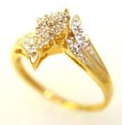 Multi-Diamond Ring in Gold, Size 9.5