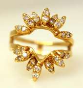 Diamond Contour Ring in Gold, Size 5.5