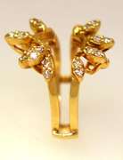 Diamond Contour Ring in Gold, Size 5.5