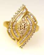 Amazing Diamond Ring in Gold, Size 10