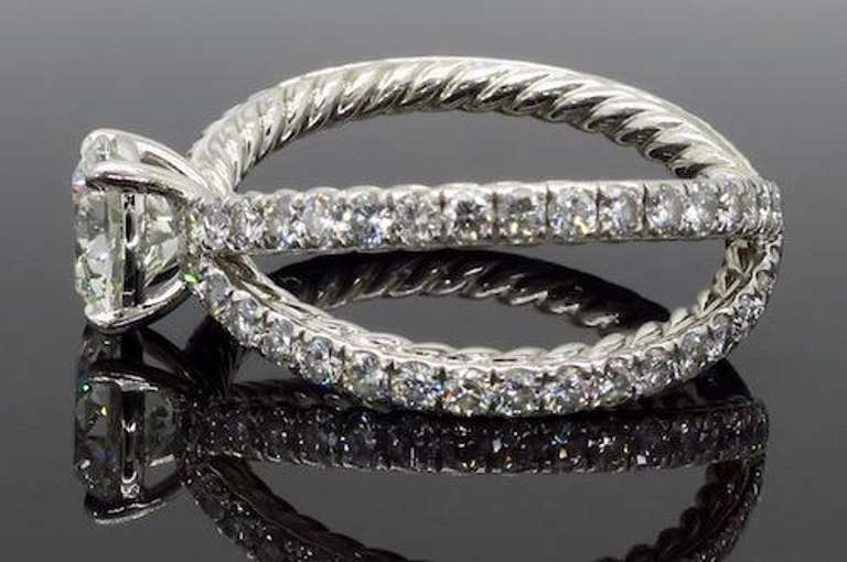 David Yurman GIA Certified Engagement Ring