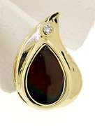 Ammolite and Diamond Pendant in 14kt