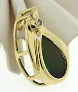 Ammolite and Diamond Pendant in 14kt