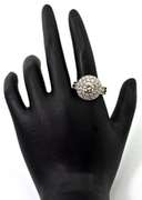 Impressive High End 18K Diamond Cluster Ring
