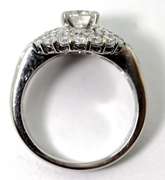 Impressive High End 18K Diamond Cluster Ring