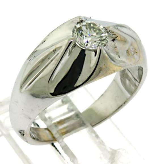 Gent's 14kt White Gold 0.40ctw Diamond Ring
