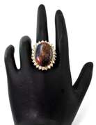 Impressive 14K Vibrant Black Opal Ring