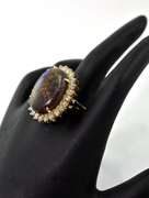 Impressive 14K Vibrant Black Opal Ring