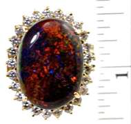 Impressive 14K Vibrant Black Opal Ring