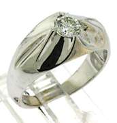 Gent's 14kt White Gold 0.40ctw Diamond Ring