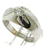 Gent's 14kt White Gold 0.40ctw Diamond Ring
