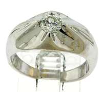 Gent's 14kt White Gold 0.40ctw Diamond Ring