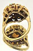 LADIES 14 KT YELLOW GOLD OPAL RING.