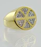 Unique Eye-Catching Man's 18K Diamond Cluster