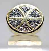 Unique Eye-Catching Man's 18K Diamond Cluster