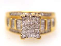 1CTW Diamond Engagement Ring in Gold, Size 6.75