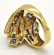 LADIES 14KT GOLD AND DIAMOND COCTAIL RING.