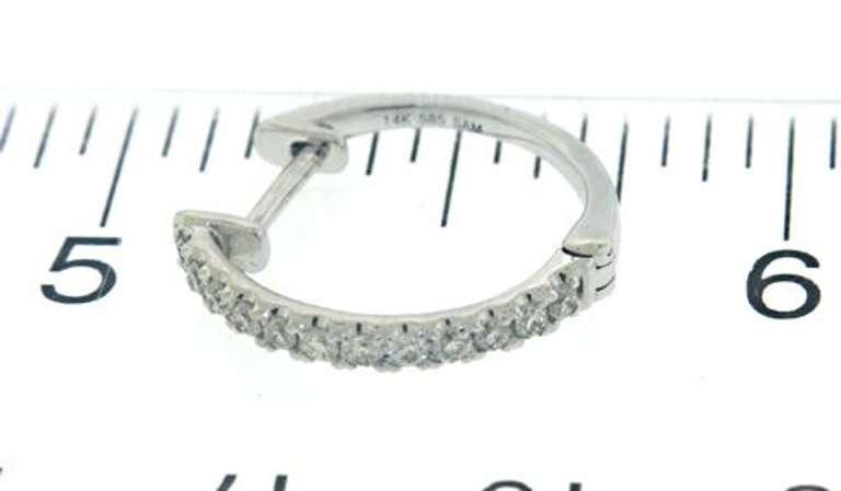 Petite Diamond Hoop Earrings in 14K