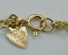 Sweet Gold Round-Link and Heart Bracelet