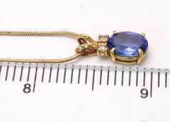 Beautiful Tanzanite Necklace in Gold