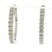 Petite Diamond Hoop Earrings in 14K