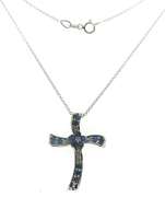 Gorgeous Sapphire and Diamond Cross Necklace