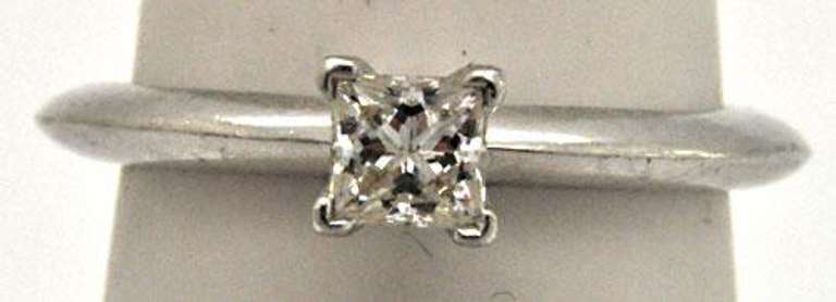 TIFANNY AND CO. PLATINUM ENGAGEMENT RING.