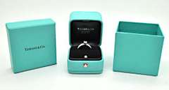 TIFANNY AND CO. PLATINUM ENGAGEMENT RING.