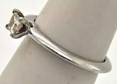 TIFANNY AND CO. PLATINUM ENGAGEMENT RING.