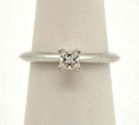 TIFANNY AND CO. PLATINUM ENGAGEMENT RING.