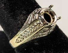Geometric & Floral Motif Ring Mount in 18KT on 14KT