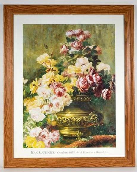2001 Lithography, Still Life of Roses by Artist J. Capeinick