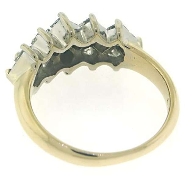 Flashy Princess Cut Cluster Diamond Ring