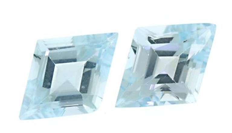 Pair of Blue Topaz Diamond Cuts