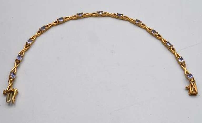10kt Yellow Gold Tanzanite Bracelet