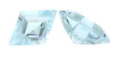Pair of Blue Topaz Diamond Cuts