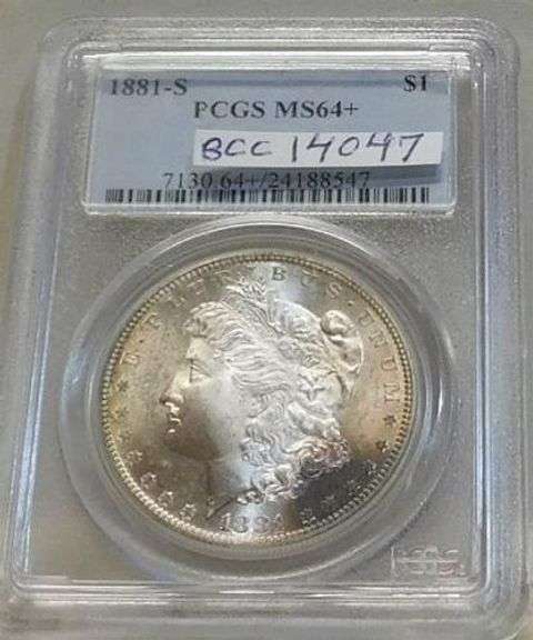 1881-S Morgan Dollar PCGS MS-64+  nice toning