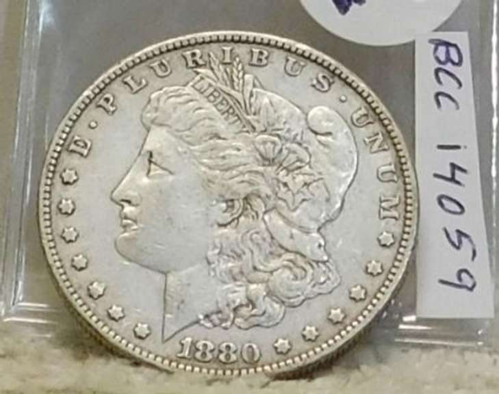 1880-O Morgan  Dollar, circulated, original, hard date