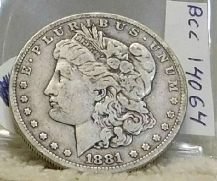 1881-O Morgan  Dollar, circulated, original, hard date