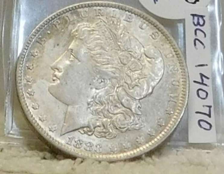 1883-O Morgan  Dollar, circulated, original, near Unc