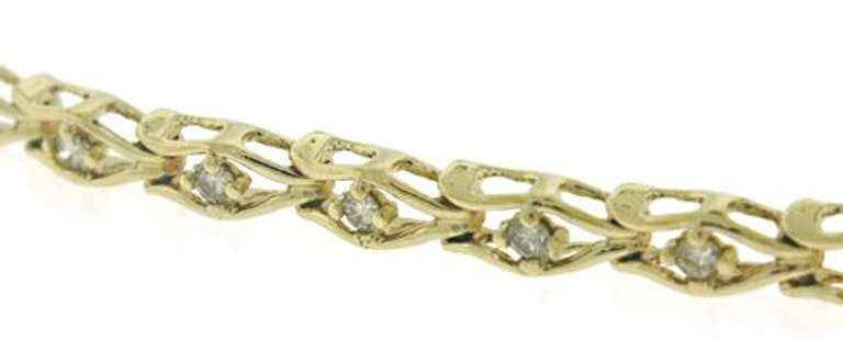 Elegant Diamond Open Link Bracelet in 14kt