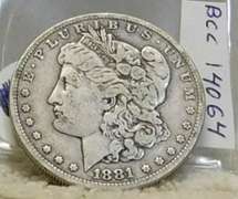 1881-O Morgan  Dollar, circulated, original, hard date