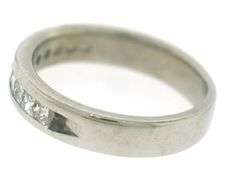 Glamorous 14kt WG Princess Diamond Channel Ring