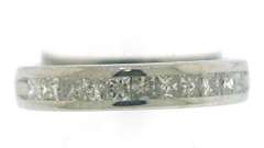 Glamorous 14kt WG Princess Diamond Channel Ring